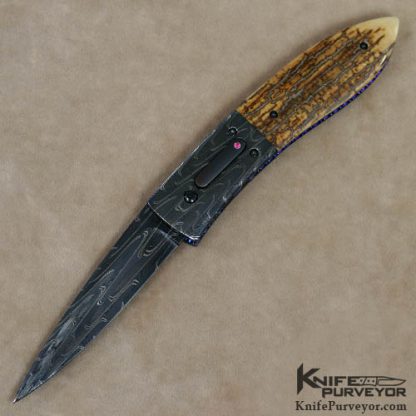 Jim Minnick Custom Knife Damascus Auto