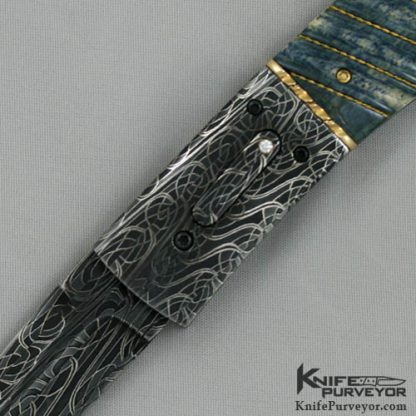 14 oct 2016 Jim Minnick Custom Knife Fluted & Braided 24 Kt Gold Inlaid Auto - Image 2