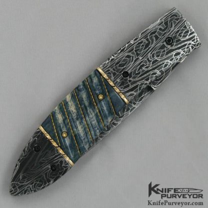 14 oct 2016 Jim Minnick Custom Knife Fluted & Braided 24 Kt Gold Inlaid Auto - Image 3