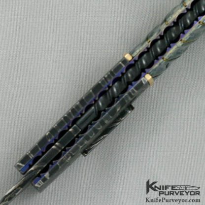 14 oct 2016 Jim Minnick Custom Knife Fluted & Braided 24 Kt Gold Inlaid Auto - Image 4
