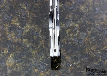 Corrado Moro Custom Knife Black Lip Tahitian Pearl Shell Inlaid Tourbillion 2 Lockback - Image 6