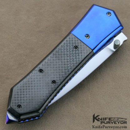 Nate Clark Custom Knife Carbonfiber & Anodized Titanium D/A Auto - Image 3