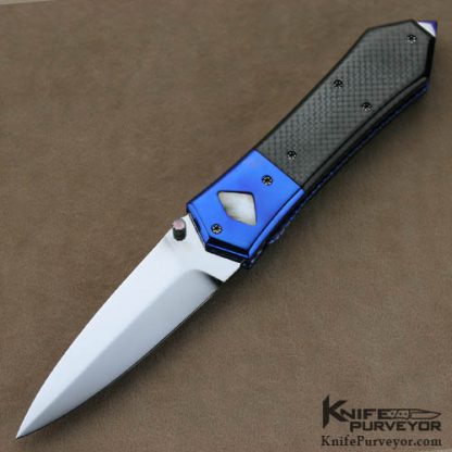 Nate Clark Custom Knife Carbonfiber & Anodized Titanium D/A Auto