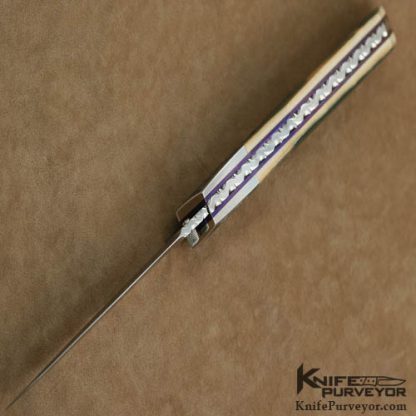 Nate Clark Custom Knife Jody Muller Engraved Mammoth Ivory D/A Auto - Image 4