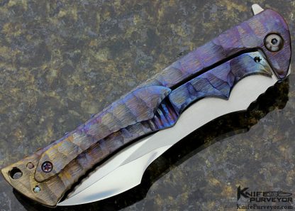 Neil Blackwood Custom Knife Machined and Anodized Titanium "Henchman" Flipper - Image 3