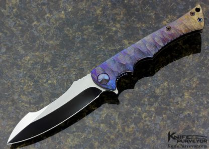 Neil Blackwood Custom Knife Machined and Anodized Titanium "Henchman" Flipper