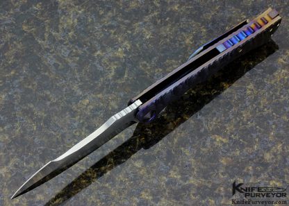 Neil Blackwood Custom Knife Machined and Anodized Titanium "Henchman" Flipper - Image 4