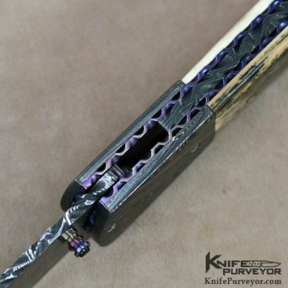 Mark Nevling Custom Knife Damascus Linerlock - Image 4