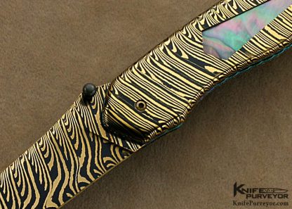 Ron Newton Custom Knife Sole Authorship "Bengal Tiger" Linerlock - Image 2