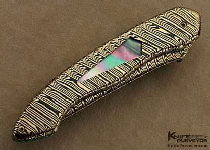 Ron Newton Custom Knife Sole Authorship "Bengal Tiger" Linerlock - Image 3