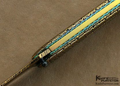 Ron Newton Custom Knife Sole Authorship "Bengal Tiger" Linerlock - Image 5