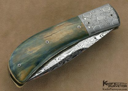 Nico Pelzer Custom Knife  Ettore Gianferarri Damascus Linerlock - Image 3