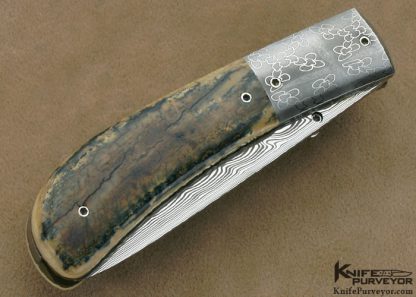 Nico Pelzer Custom Knife  Ettore Gianferarri Damascus Linerlock - Image 3