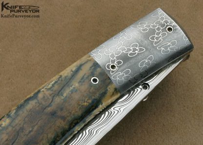 Nico Pelzer Custom Knife  Ettore Gianferarri Damascus Linerlock - Image 5