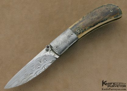 Nico Pelzer Custom Knife  Ettore Gianferarri Damascus Linerlock