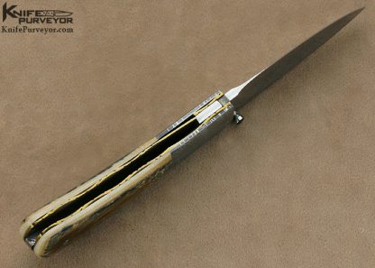 Nico Pelzer Custom Knife  Ettore Gianferarri Damascus Linerlock - Image 6