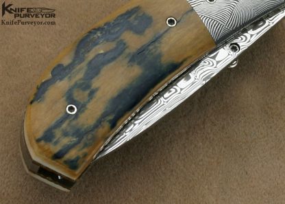 Nico Pelzer Custom Knife Ettore Gianferarri Damascus Linerlock - Image 4