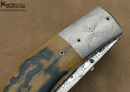 Nico Pelzer Custom Knife Ettore Gianferarri Damascus Linerlock - Image 5