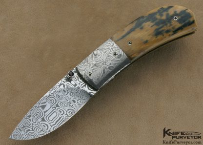 Nico Pelzer Custom Knife Ettore Gianferarri Damascus Linerlock