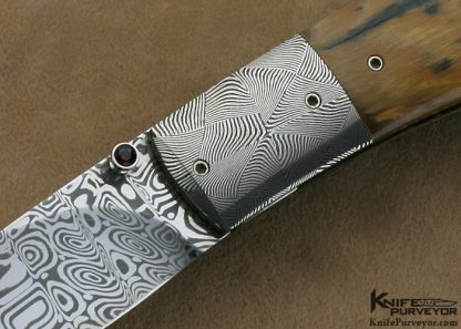 Nico Pelzer Custom Knife Ettore Gianferarri Damascus Linerlock - Image 2