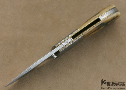 Nico Pelzer Custom Knife Ettore Gianferarri Damascus Linerlock - Image 6
