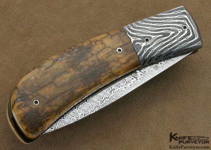 Nico Pelzer Custom Knife  Ettore Gianferarri Damascus Linerlock - Image 3