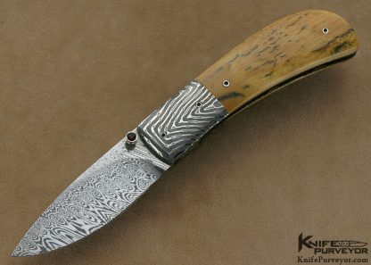 Nico Pelzer Custom Knife  Ettore Gianferarri Damascus Linerlock