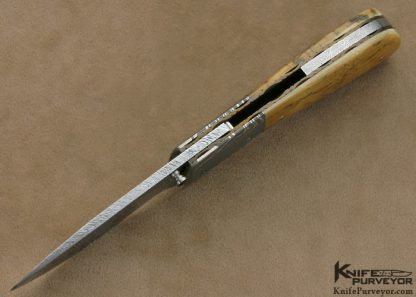 Nico Pelzer Custom Knife  Ettore Gianferarri Damascus Linerlock - Image 5