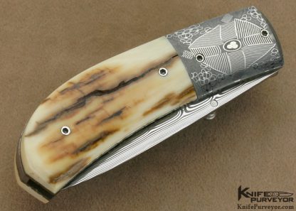 Nico Pelzer Custom Knife  Ettore Gianferarri Damascus Linerlock - Image 3