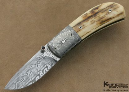 Nico Pelzer Custom Knife  Ettore Gianferarri Damascus Linerlock