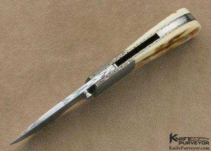 Nico Pelzer Custom Knife  Ettore Gianferarri Damascus Linerlock - Image 4