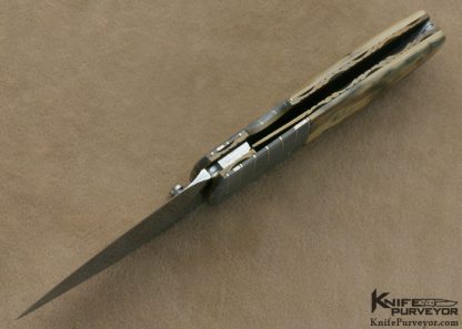 Nico Pelzer Custom Knife  Ettore Gianferarri Damascus Linerlock - Image 6