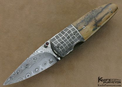 Nico Pelzer Custom Knife  Ettore Gianferarri Damascus Linerlock