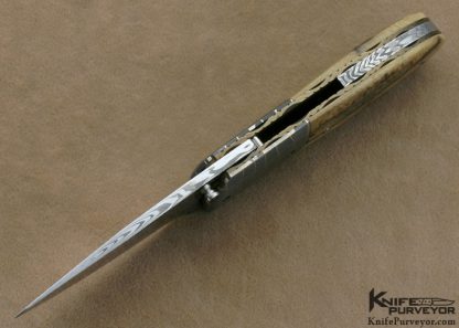 Nico Pelzer Custom Knife  Ettore Gianferarri Damascus Linerlock - Image 4