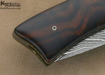 Nico Pelzer Custom Knife Desert Ironwood with Mokume and Damascus - Image 4