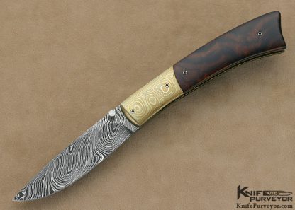 Nico Pelzer Custom Knife Desert Ironwood with Mokume and Damascus