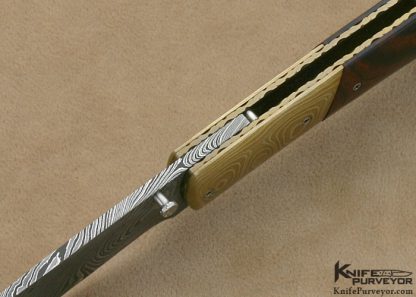 Nico Pelzer Custom Knife Desert Ironwood with Mokume and Damascus - Image 6