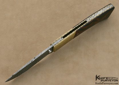 Nico Pelzer Custom Knife Desert Ironwood with Mokume and Damascus - Image 5