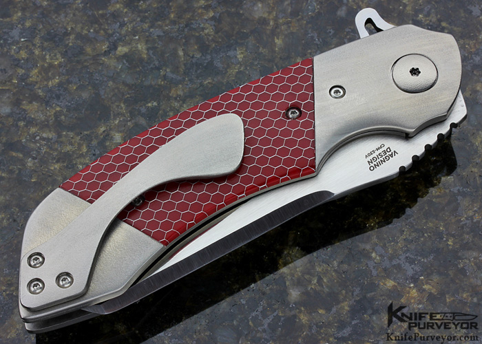 Olamic Custom Knife Wayfarer Red C-TEK Linerlock Flipper - Image 3