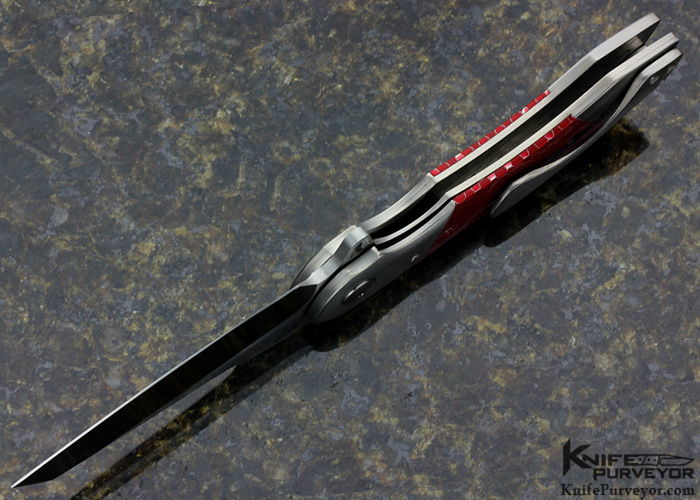 Olamic Custom Knife Wayfarer Red C-TEK Linerlock Flipper - Image 5