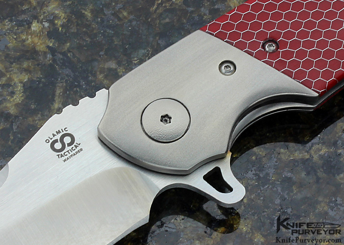 Olamic Custom Knife Wayfarer Red C-TEK Linerlock Flipper - Image 2
