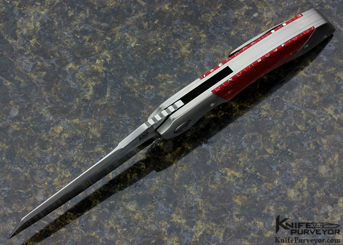 Olamic Custom Knife Wayfarer Red C-TEK Linerlock Flipper - Image 4