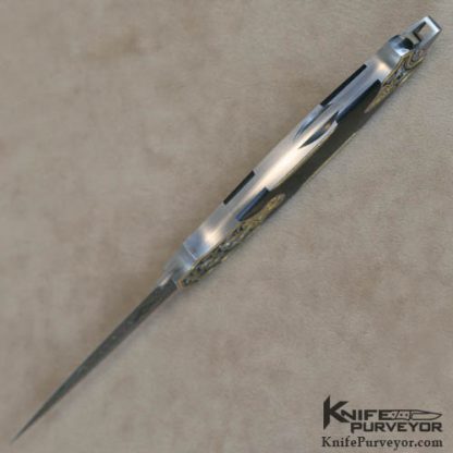 Warren Osborne Custom Knife Julie Warenski Engraved Black Lip Dagger - Image 4