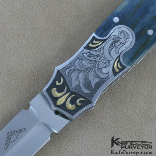 Warren Osborne Custom Knife Auto Jody Muller Engraved - Image 2