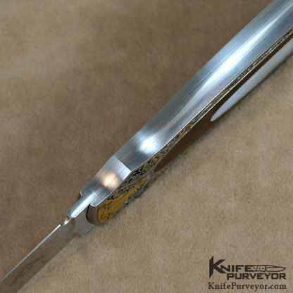 Warren Osborne Custom Knife Jon Robyn Engraved Double Pearl Interframe Dagger - Image 6