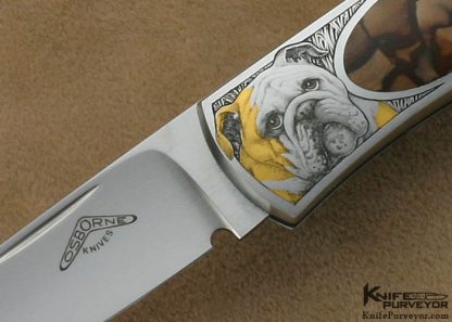 Warren Osborne Custom Knives #001 Biggs Jasper Interframe Lockback Engraved by Jon Robyn - Image 2