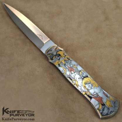 Warren Osborne Custom Knife Auto Engraved by Jon Robyn