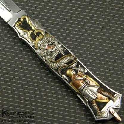 Warren Osborne Custom Knife Dagger Engraved by Ron Skaggs - Image 3