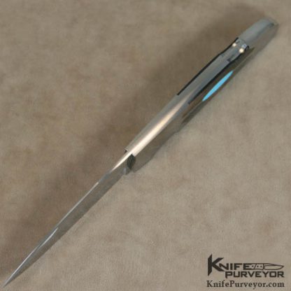Warren Osborne Custom Knife Black Lip & Turquoise Lockback - Image 4