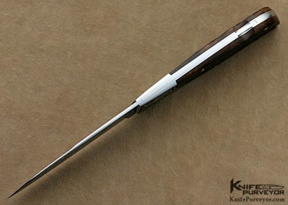 Tom Overeynder Custom Knife Michael van Krenner Engraved Jigged Bone and Damascus Lockback - Image 5